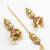 Antique gold temple choker necklace set with jhumka earrings and maangtika