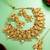 Antique gold lakshmi temple necklace set with earrings and maangtika