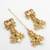 Antique gold lakshmi temple necklace set with earrings and maangtika
