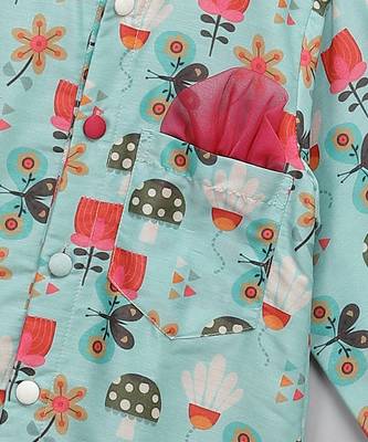 Blue floral printed cotton silk Men Kurta Set 6