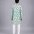 Blue floral printed cotton silk Men Kurta Set
