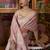 mauve woven design zari banarasi saree