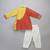 Mustard yellow red cotton silk Men Kurta Set