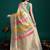grey woven design zari organza saree