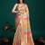 orange woven design zari organza saree