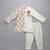 Off white floral printed cotton silk Men Kurta Set