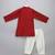Crimson red cotton silk kurta set