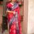 pink batik zari saree