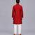 Crimson red cotton silk kurta set