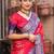 pink batik zari saree