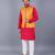 Pink embroidered cotton silk Men Kurta Set