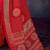 red mirror work bandhani saree