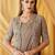 grey beads & stones embellished pure georgette saree with jacket with blouse