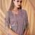 lavender embellished sequinned poly georgette saree
