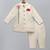 White embroidered raw silk Men Bandhgala and Pant
