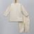 White embroidered raw silk Men Bandhgala and Pant