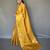 yellow yellow & gold-toned woven design zari tissue saree