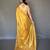 yellow yellow & gold-toned woven design zari tissue saree