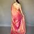 pink pink & gold-toned woven design zari tissue saree