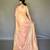 pink pink & gold-toned woven design zari tissue saree