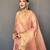 pink pink & gold-toned woven design zari tissue saree