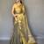 gold gold-toned woven design zari tissue saree