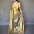 gold gold-toned woven design zari tissue saree
