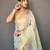 grey grey & gold-toned woven design zari tissue saree