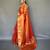 red red & gold-toned woven design zari tissue saree