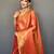 red red & gold-toned woven design zari tissue saree