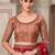 pink embellished sequinned satin saree