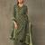 women ethnic motifs printed regular cotton kurta with palazzos & with dupatta