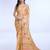 peach floral poly chiffon saree