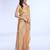 peach floral poly chiffon saree