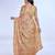peach floral poly chiffon saree