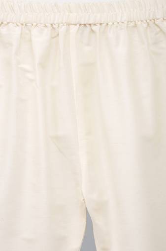 Peach pink woven cotton silk Men Kurta Set