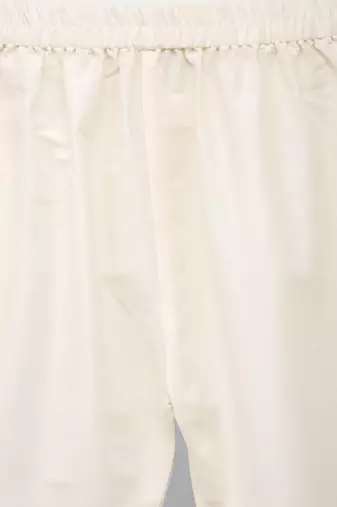 Peach pink woven cotton silk Men Kurta Set