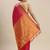 pink pink & golden ethnic motifs silk blend saree