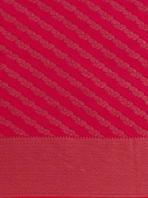 pink pink & golden ethnic motifs silk blend saree 4