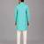 Aqua blue woven cotton silk Men Kurta Set