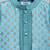 Aqua blue woven cotton silk Men Kurta Set