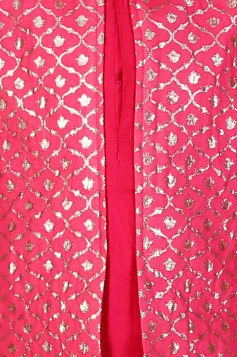 Pink cotton silk Men Kurta Set