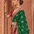green green & red printed silk blend patola saree