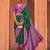 green green & purple ethnic motifs woven design zari patola saree