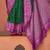 green green & purple ethnic motifs woven design zari patola saree