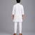 White flag printed cotton Men Kurta Set