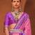 pink pink & purple ethnic motifs woven design zari patola saree