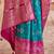blue blue & pink ethnic motifs printed silk blend patola saree