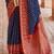 navy_blue navy blue & red woven design zari silk blend patola saree