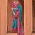 blue blue & magenta woven design zari patola saree